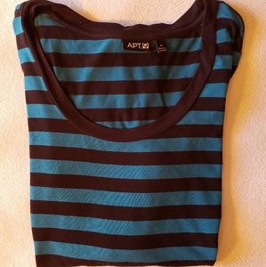 Apt 9 striped blouse NWT sz M